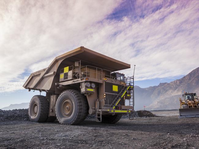 Haul truck in a Coppermine.