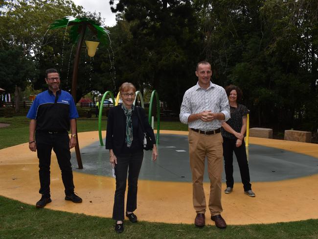 Lismore MP Janelle Saffin joined Lismore City Council mayor Isaac Smith and councillors Elly Bird and Neil Marks to open Heritage Park.