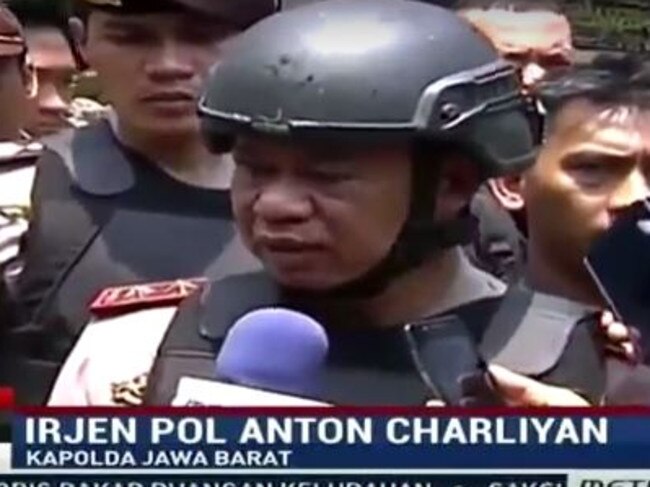 West Java Provincial Police Chief, Inspector General Anton Charliyan said the man had since been shot by officers. Picture: Metro TV