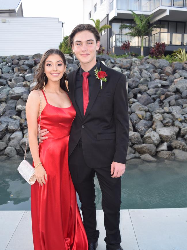 Danica Mitchell and Aydan Shaw at the Proserpine State High School formal. Picture: Elyse Wurm