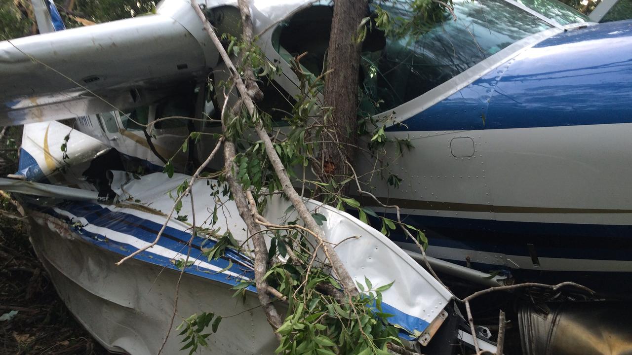 No one was seriously injured when Whitsunday Air Services aircraft crash landed in the trees on Whitsunday Island near Chance Bay on January 28, 2016.