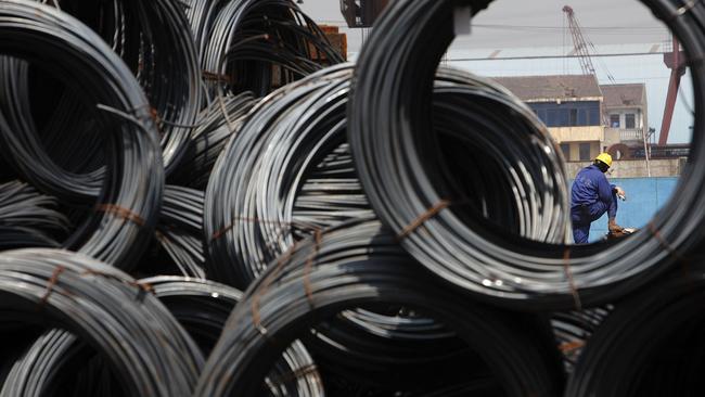 China reported record steel output in April fuelled by higher use of scrap metal. Picture: Bloomberg