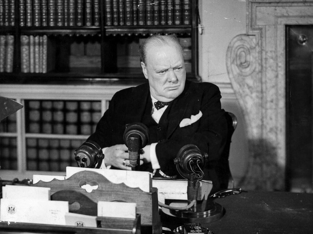 Winston Churchill broadcasts to the world that the war over Germany has been won.