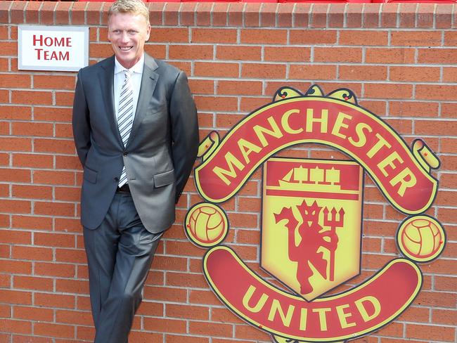 David Moyes after taking over as manager of Manchester United, as Sir Alex Ferguson’s preferred successor. Picture: Matthew Peters/Manchester United via Getty Images