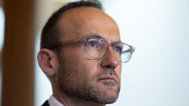 Adam Bandt says the Greens will support Labor’s tougher safeguard mechanism – forcing Australia’s 215 biggest-polluting facilities to slash emissions by ­almost 5 per cent each year out to 2030 – if the government ‘stops opening new coal and gas mines’.. Picture: Gary Ramage