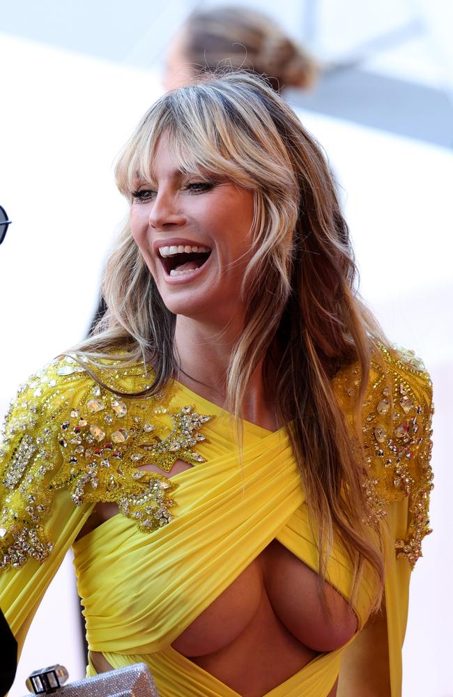 Heidi Klum red carpet wardrobe malfunction lets nipple slip at Cannes Film  Festival
