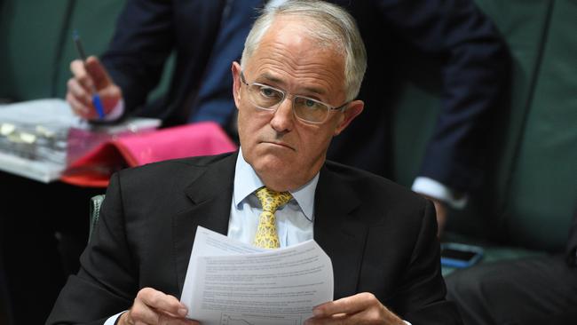 Prime Minister Malcolm Turnbull during Question Time in Parliament. Pic: AAP