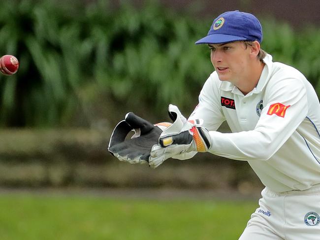 Lachlan Shaw keeping for Northern District. (Photo by Jeremy Ng/Newscorp Australia)