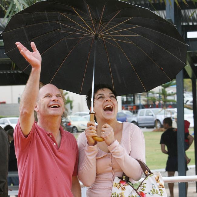 Former premier Campbell Newman with wife Lisa