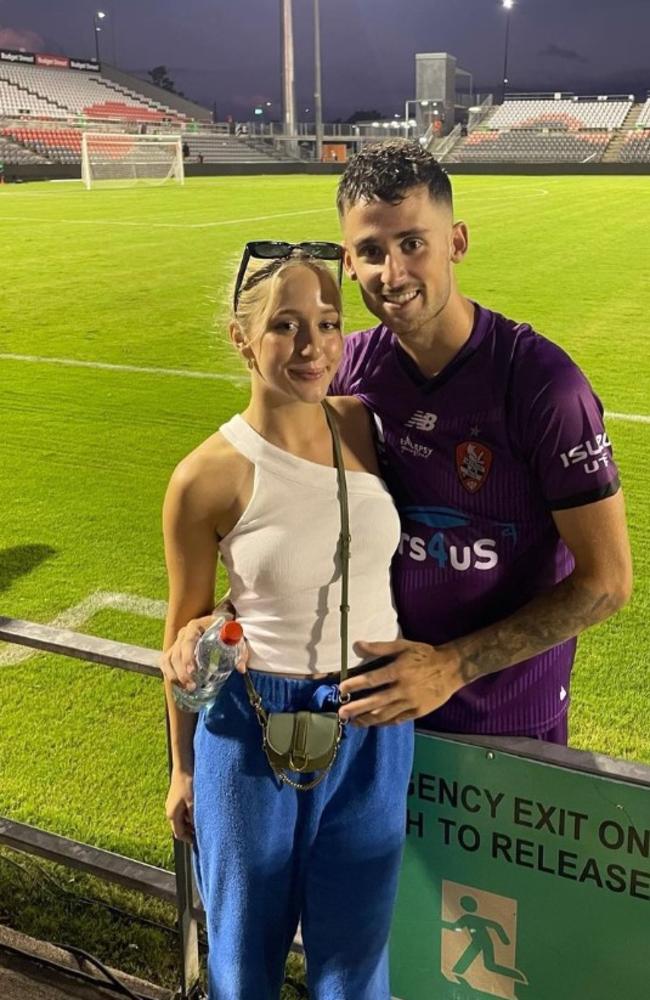 Adelaide Pearson is the new partner of 20-year-old Brisbane Roars player Jordan Courtney-Perkins. Picture: Instagram / Adelaide Pearson