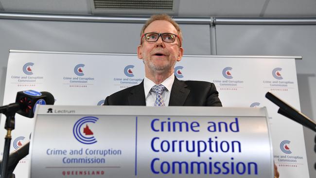 Queensland's Crime and Corruption Commission (CCC) Chairperson Alan MacSporran. Picture: AAP Image/Darren England