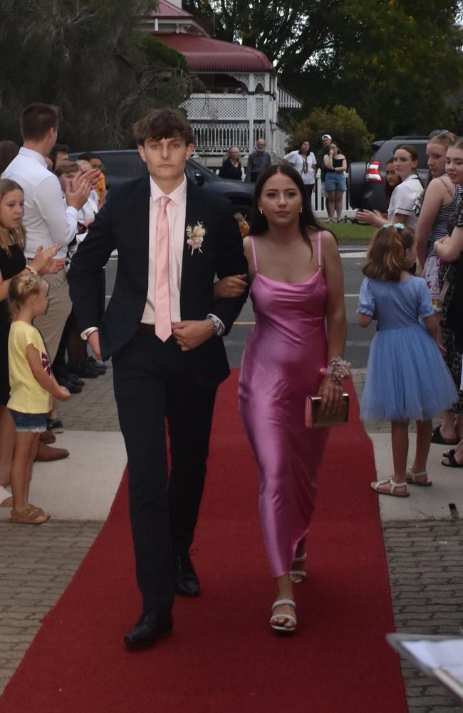 Toby Burgett and Ashlee Henry at the 2024 Warwick State High School formal. November 15, 2024.