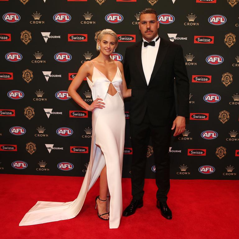 Jesinta with Lance Franklin. Picture: Michael Klein