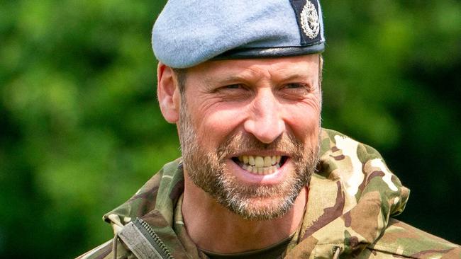 Britain's Prince William, Prince of Wales visits the 4 Regiment Army Air Corps (4AAC) at the Army Air Corps, in Wattisham, eastern England, on June 4, 2025. (Photo by Arthur Edwards / POOL / AFP)