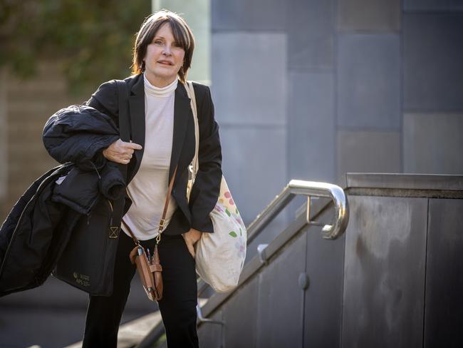 Natasha Lakaev arrives at the Supreme Court of Tasmania, Hobart.