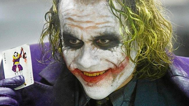 Heath Ledger in The Dark Knight. Picture: Warner Bros Entertainment