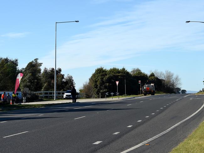 The road where the crash occurred. Picture: Nicole Garmston