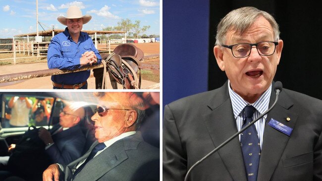 Clockwise from top left: AACo chief executive David Harris, chairman Donald McGauchie and shareholder Joe Lewis.