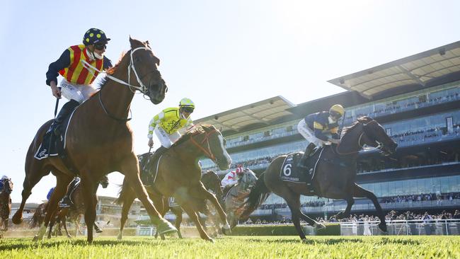 James McDonald on Nature Strip wins last year’s The Everest at Royal Randwick Racecourse. Picture:Getty Images