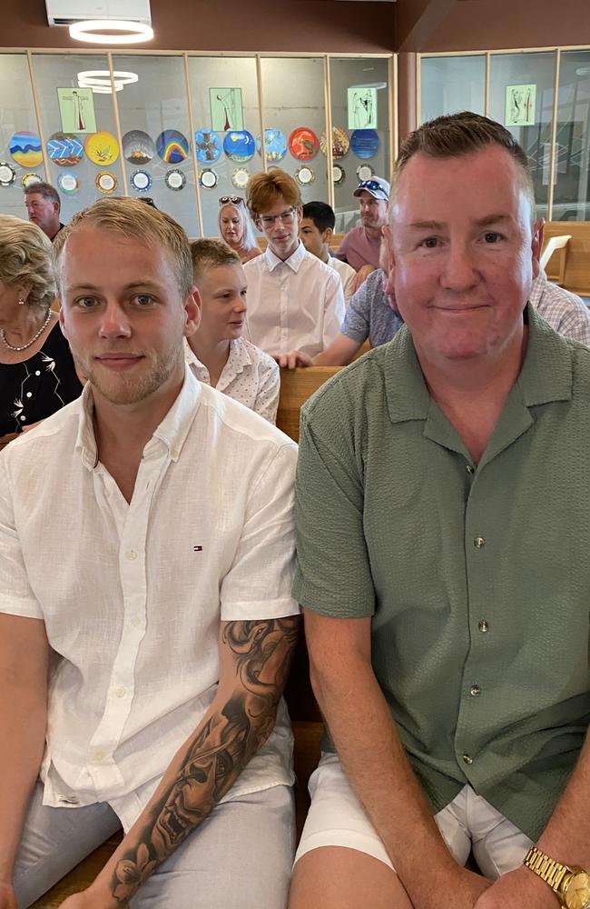 Josh (left) with his dad Travis. Picture: Supplied