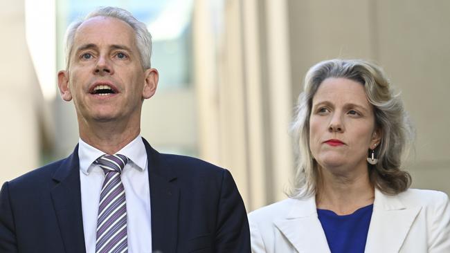 Immigration Minister Andrew Giles and Home Affairs Minister Clare O’Neil Picture: NewsWire/Martin Ollman.