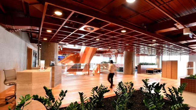 BHP’s Adelaide office inside the old GPO building features a wellness studio and games room. Picture: Sam Wundke