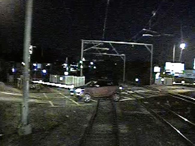 The Queensland Rail video shows a number of breath-taking near-misses at stations and level crossings across the state.