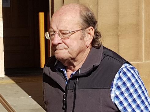 Mark Norman Hueppauff outside the Adelaide Magistrates Court, where he is charged with causing the deaths of a couple by dangerous driving. Picture: Sean Fewster.