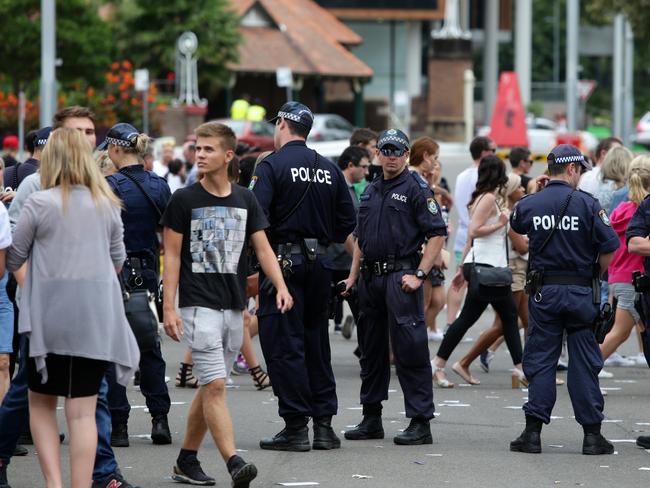 A high-visibility police operation for Stereosonic / Picture: Jonathan Ng