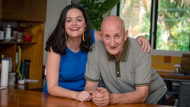 Jessica Silvester received a lifesaving acts of bravery award after she saved her dad Tom Baker life. Picture: Glenn Campbell