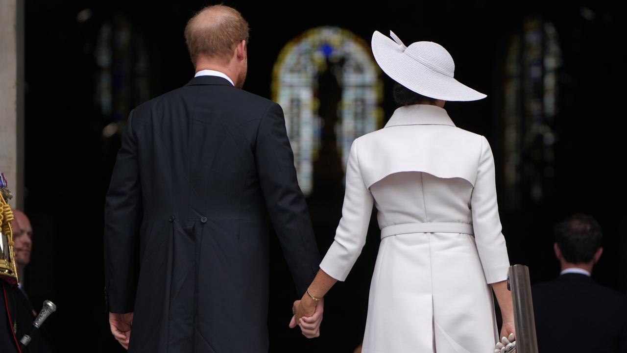 Prince Harry and Meghan left the party early. (Photo by Kirsty O'Connor – WPA Pool/Getty Images)