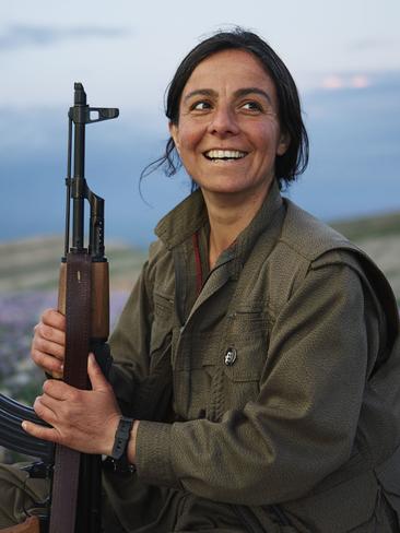 Portrait of Berivan, PKK Commander, Makhmour, Iraq. NYC photographer Joey L. travels to Iraqi Kurdistan and Syria to tell the story of guerilla groups fighting IS. Picture: Joey L.