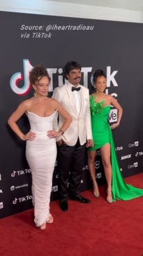 Abbie Chatfield wears plunging dress on red carpet dress at the TikTok awards