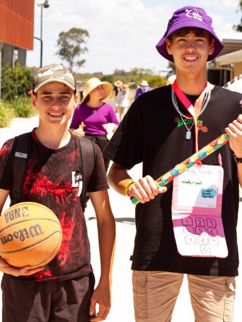 Dominic and Axel from Bundaberg State High School at the 2023 Bundaberg Relay for Life.