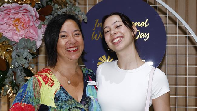 Lainie Poon and Grace Jones at the Cairns Regional Council's International Women's Day 2024 awards, held at the Cairns Convention Centre. Picture: Brendan Radke