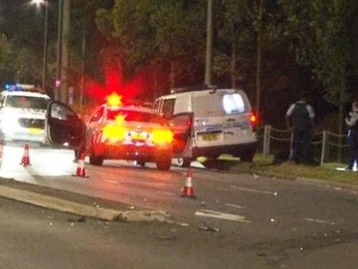 A police officer is recovering in hospital after being stabbed overnight. Picture: 7NEWS