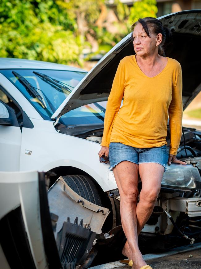 Sandra Neave, who is recovering from cancer, left her car in her driveway while undergoing treatment. The car has since been stripped and she has been left without transport. Picture: Che Chorley