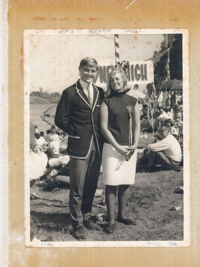 Chris Dawson and Lynette Dawson in 1966 aged 17 years. Picture: Supplied.