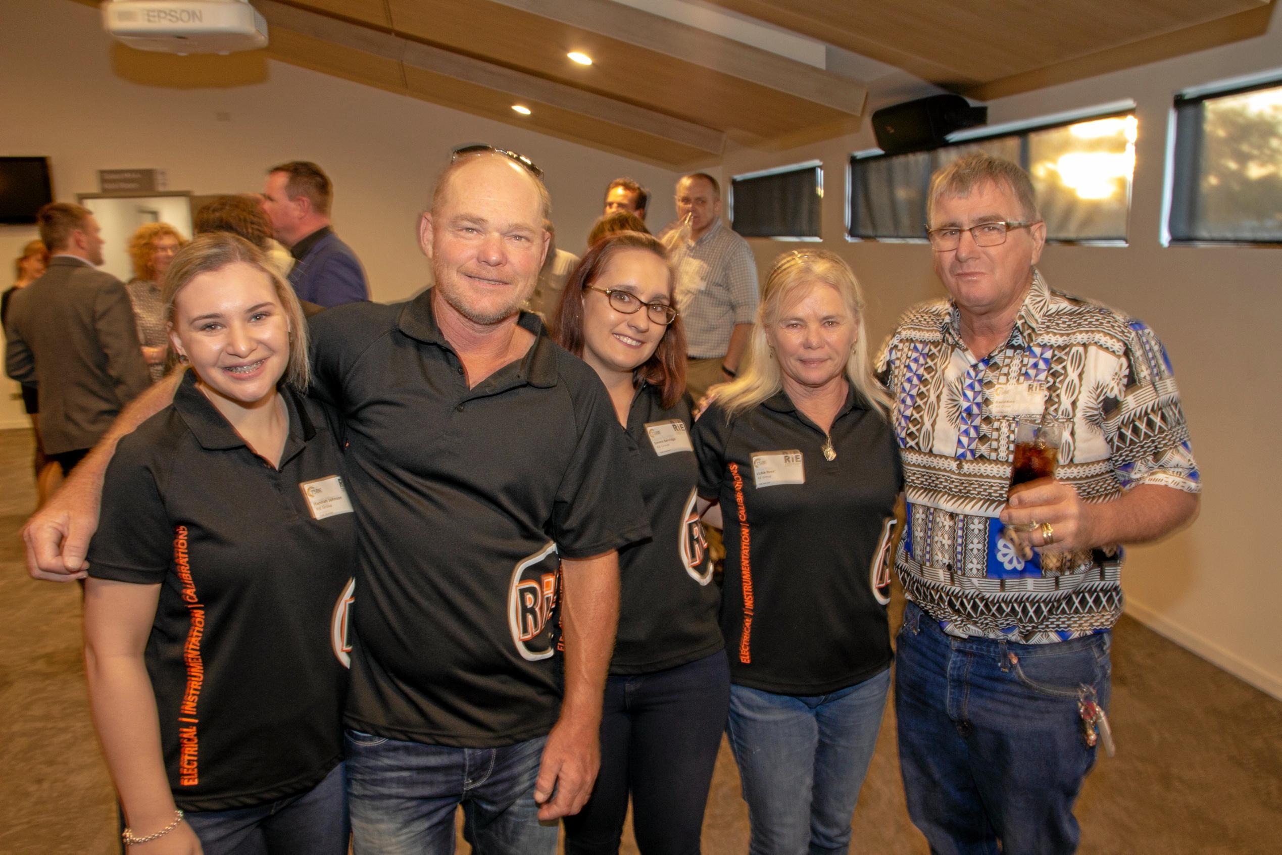 Hanah Johnson, Mark Arnold, Emma Berridge, and Vickie and David Rose at TSBE's October Enterprise Evening at the Dalby League's Club on October 11, 2018. Picture: Dominic Elsome