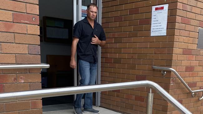 Adam Granato leaving Belmont Courthouse on Wednesday. Picture: Emily Burley.