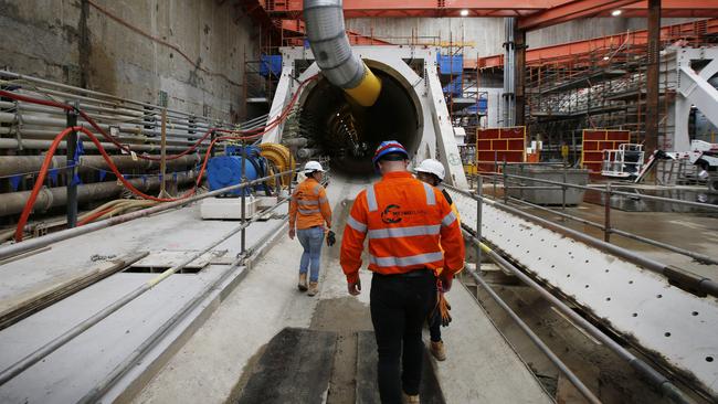 Lendlease continues to wrestle with cost blowouts on the Melbourne Metro Tunnel Project Picture: David Caird