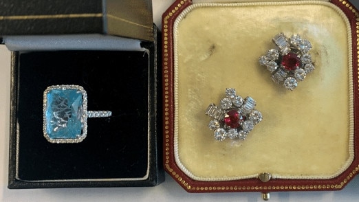 Detectives have released images of allegedly stolen jewellery recovered from a car in Caroline Springs on December 21, 2022. Picture: Victoria Police