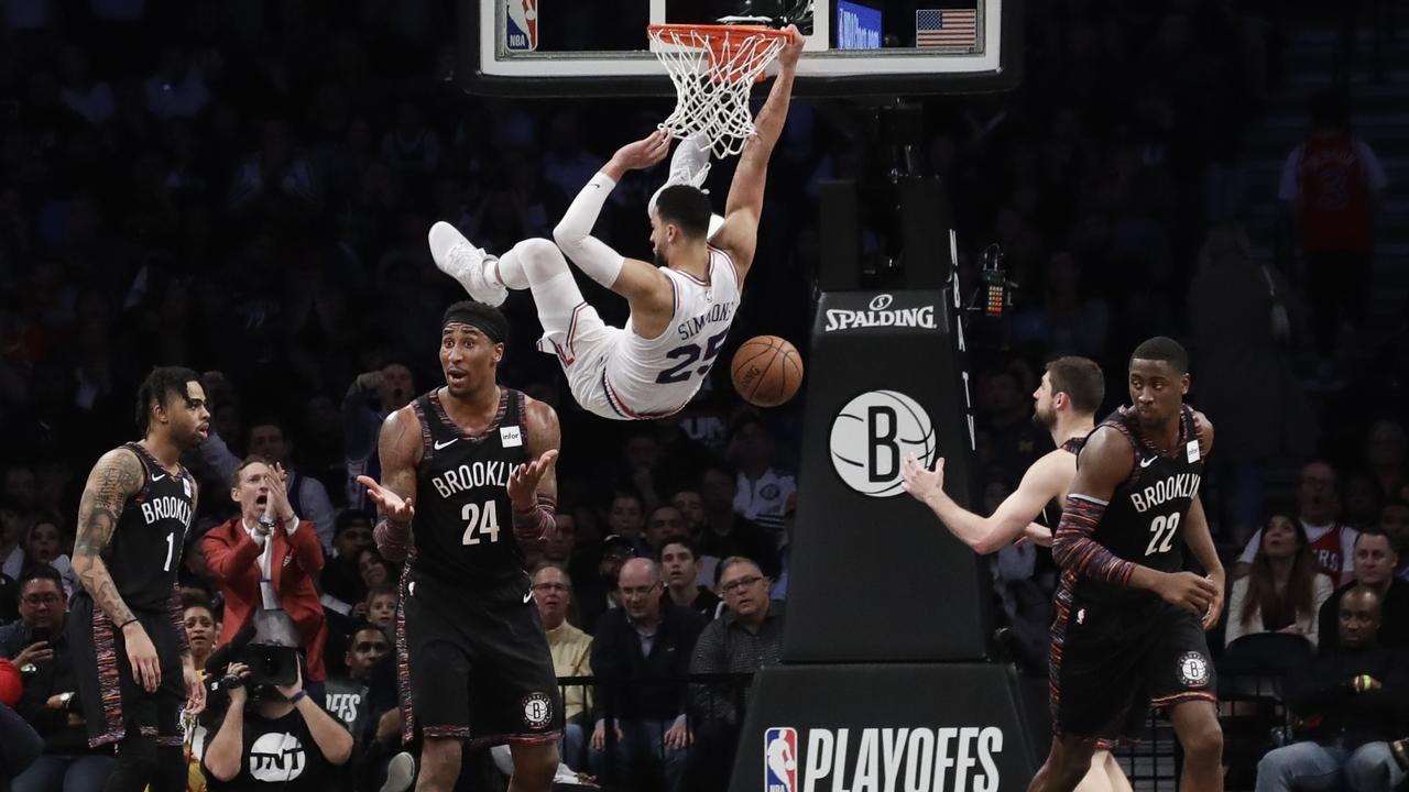 Ben Simmons starred in the win over the Nets. (AP Photo/Frank Franklin II)