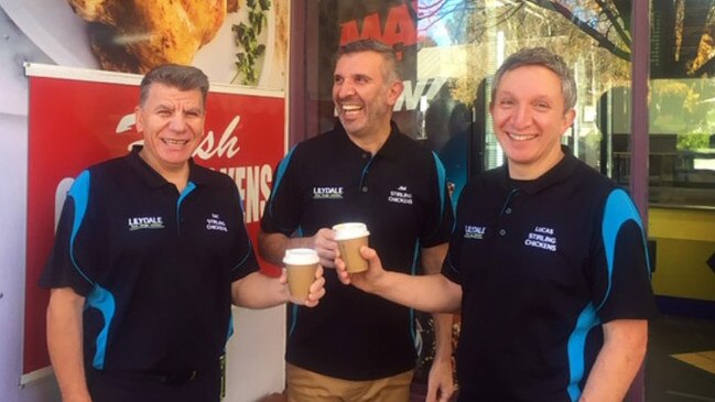 The renowned Stirling Chickens ownership trio of brothers Jim and Luke Dimitriou and brother-in-law Zac Partlou are saying goodbye to the popular store.