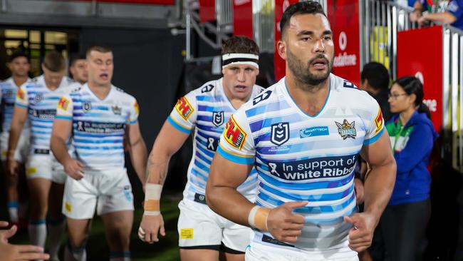 Ryan James leads the Titans out earlier this year. Picture: AAP Image