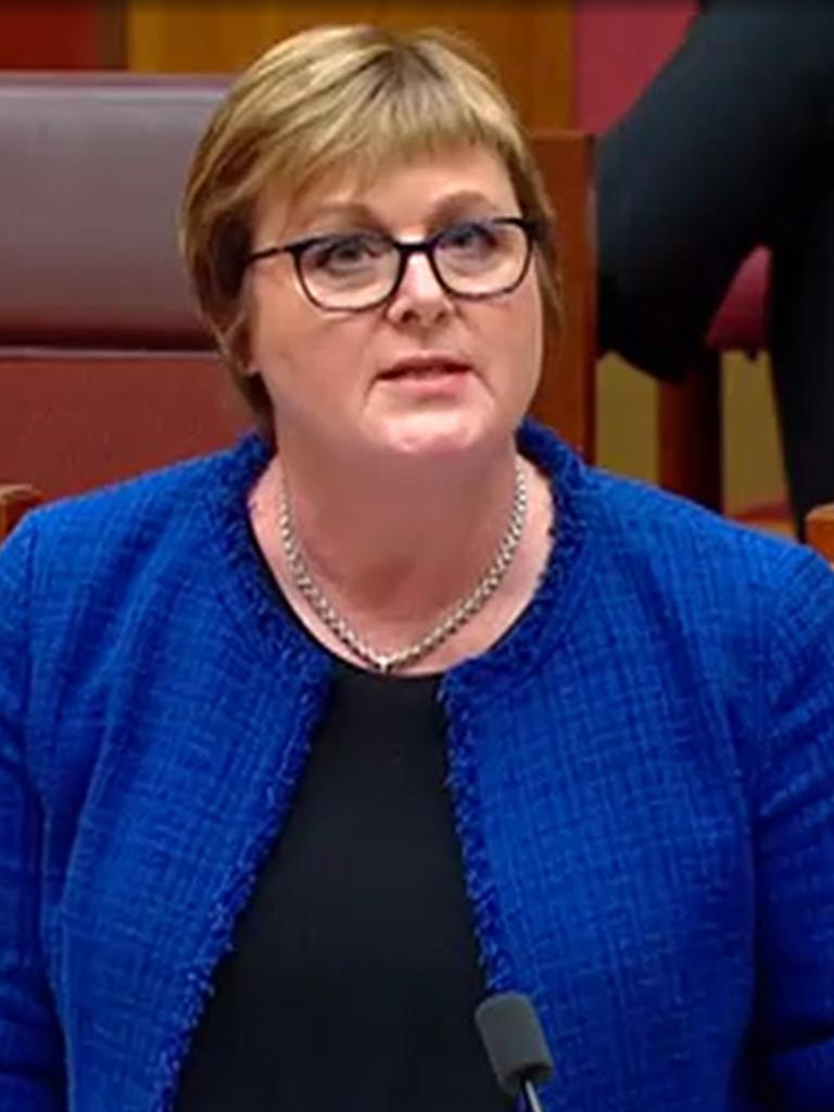 Defence Minister Linda Reynolds’ health emergency has sparked bitter exchanges in the Senate. Picture: APH via NCA NewsWire