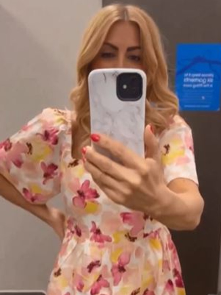 Fashion blogger Lisa Galanopolous tried on the dress. Picture: Instagram/@lisa_gal01