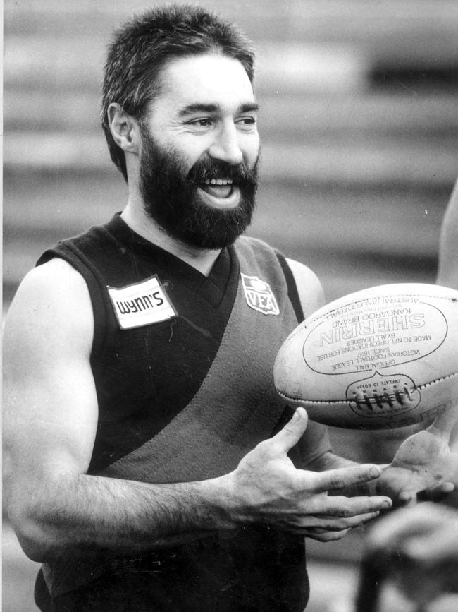 Cleary at Coburg training in 1986