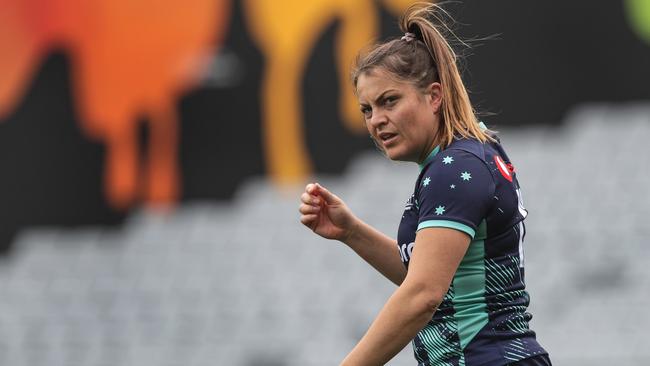 Grace Hamilton captaining the Wallaroos against New Zealand at Eden Park back in 2019.