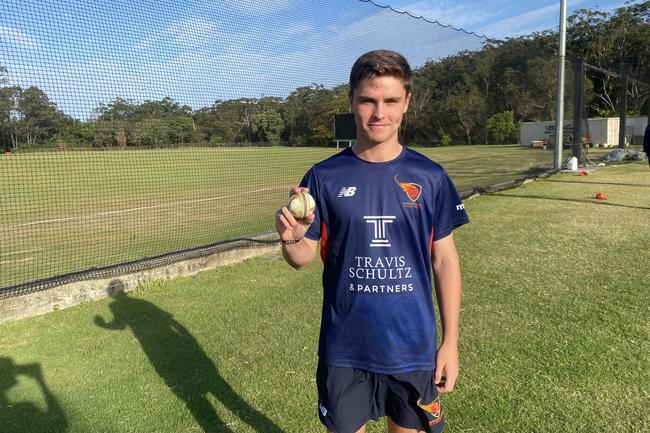 Gympie 2023 junior cricketer of the year Cooper Keogh pictured in Scorchers colours earlier this season.